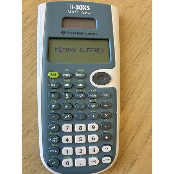 Texas Instruments TI-30XS MultiView Scientific Calculator Blue, Push Clear Back - Picture 5 of 5